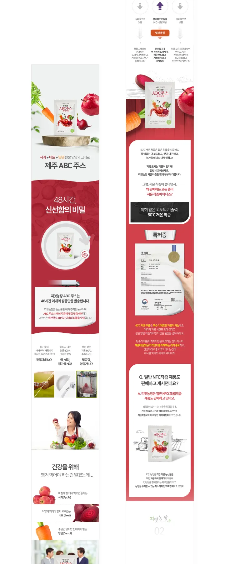 농수산물 카테고리 디자인, ABC주스