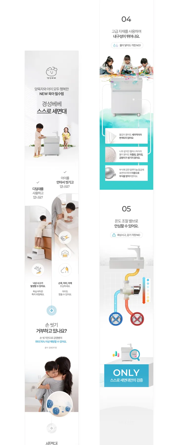 전자제품/가전 카테고리 디자인, 어린이 세면대