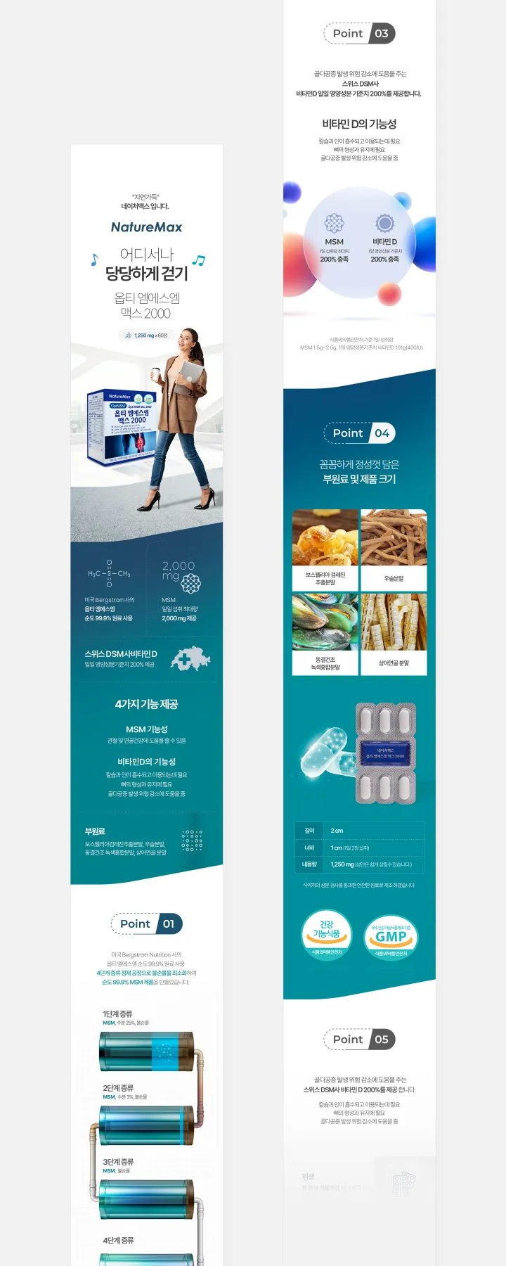 건강/헬스케어 카테고리 디자인, 네이처맥스 옵티 MSM 맥스-2000