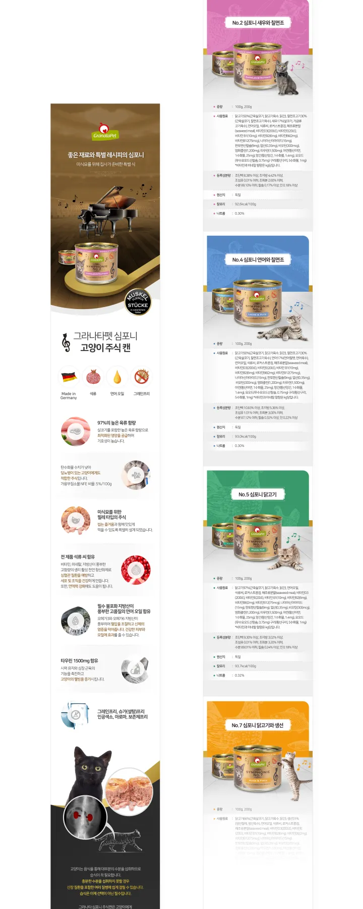 반려동물 카테고리 디자인, 엠제이컴퍼니 그라나타펫 심포니