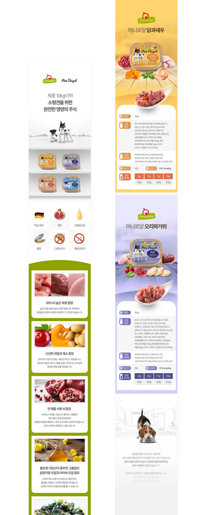 반려동물 카테고리 디자인, 그라나타펫심포니 소형견