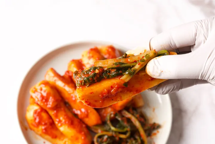 김치 촬영