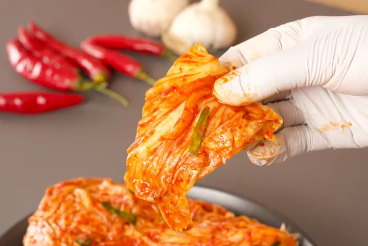 김치 촬영